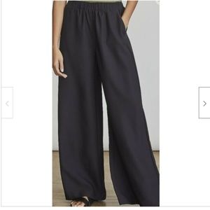 NWT ELIZABETH AND JAMES PULL ON WIDE LEG PANTS SIZE M BLACK